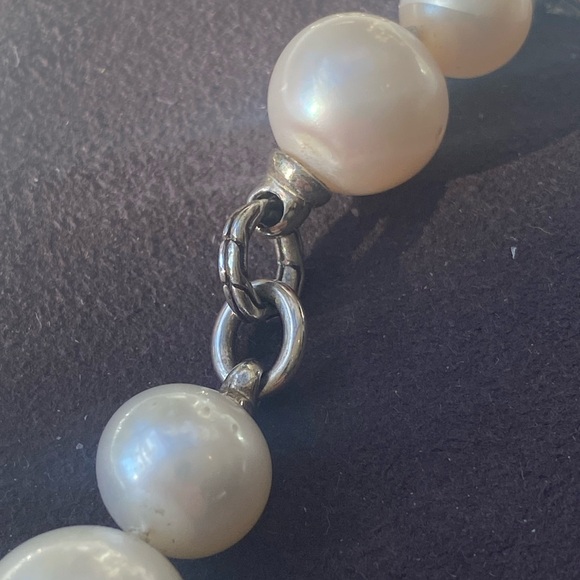 John Hardy Silver Link Pearl Necklace - Picture 9 of 12